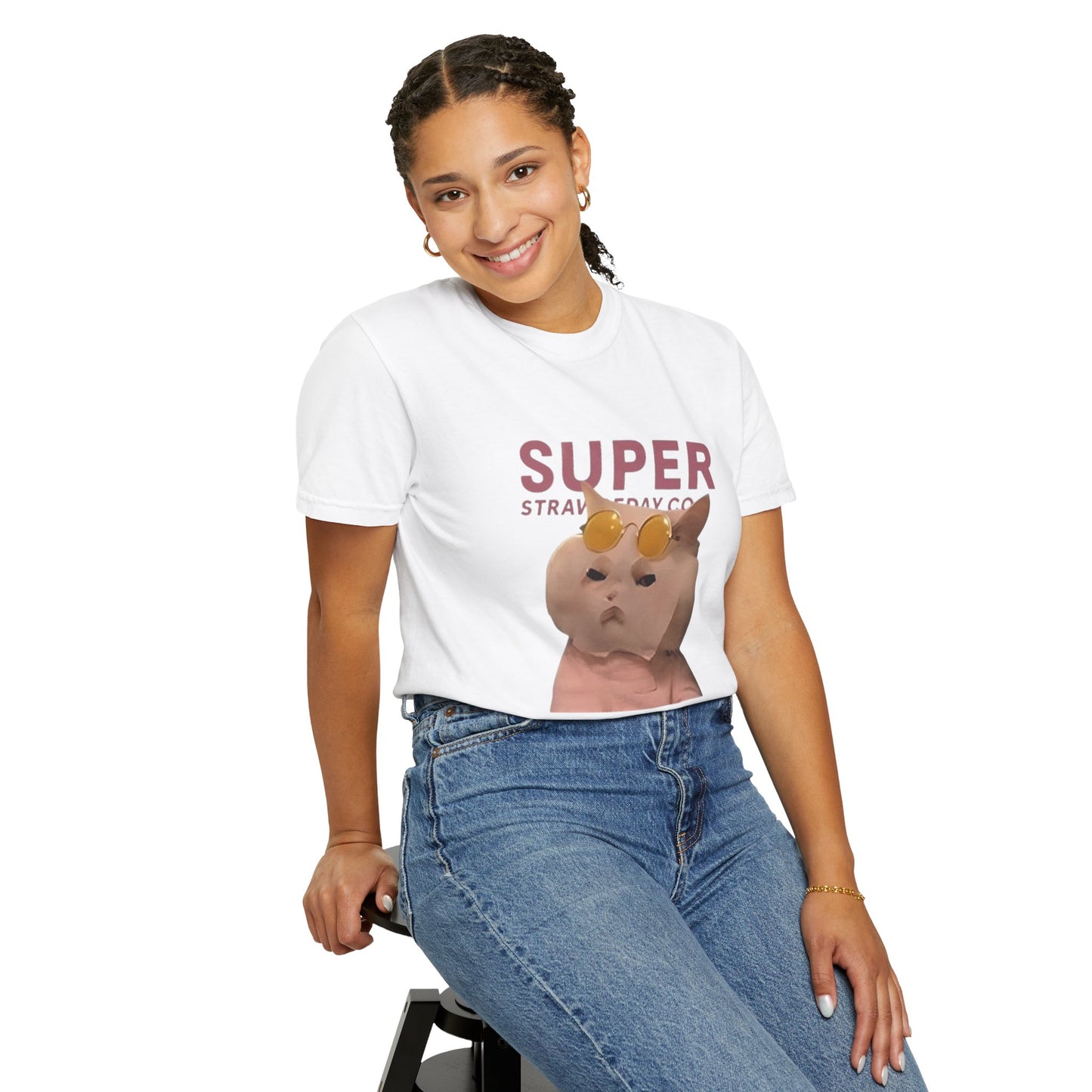 Cartoon Funny Meow Unisex T-Shirt