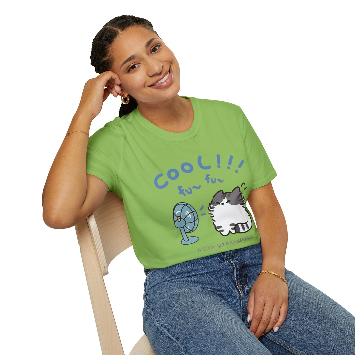 Cartoon Cool Cat Unisex T-Shirt