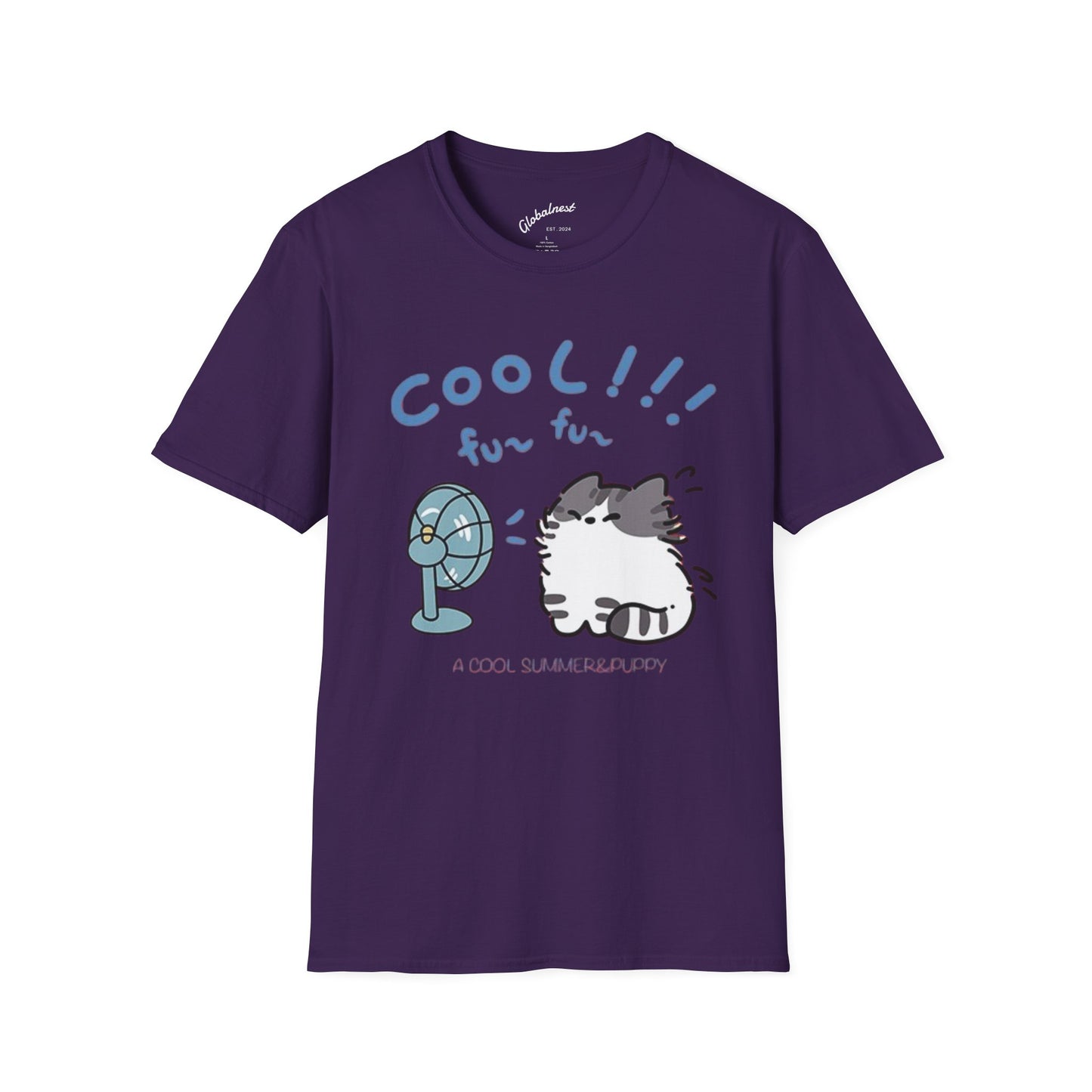 Cartoon Cool Cat Unisex T-Shirt