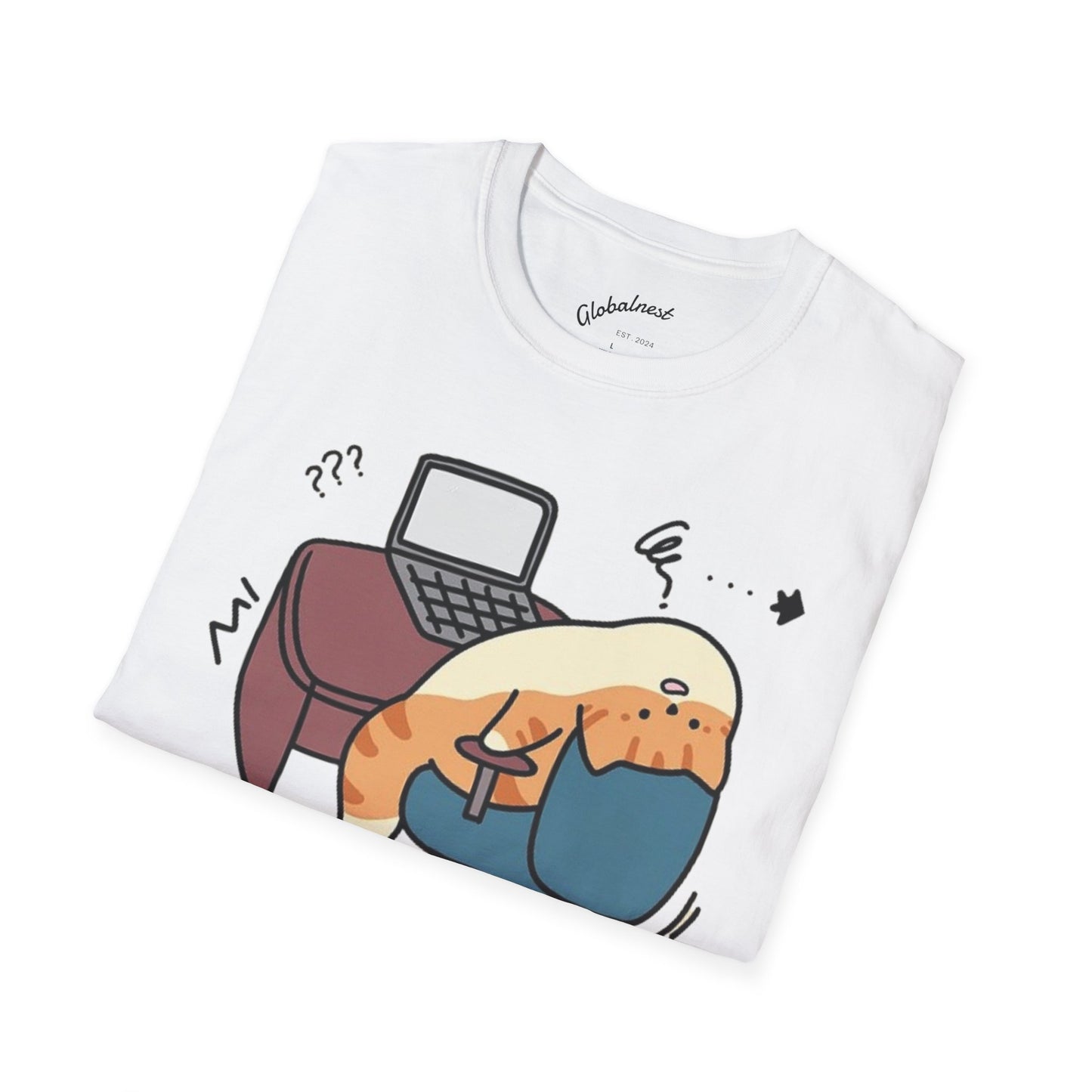 Cartoon Cozy Cat Unisex T-Shirt