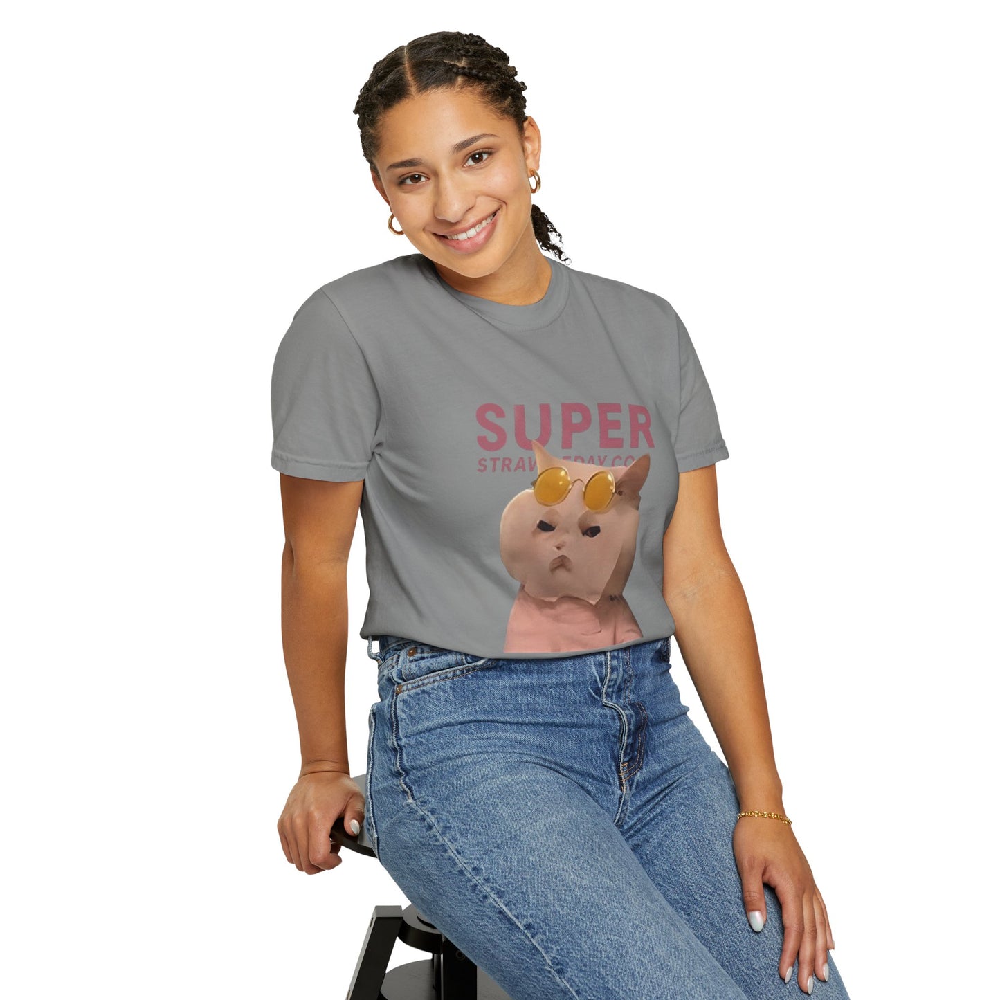 Cartoon Funny Meow Unisex T-Shirt