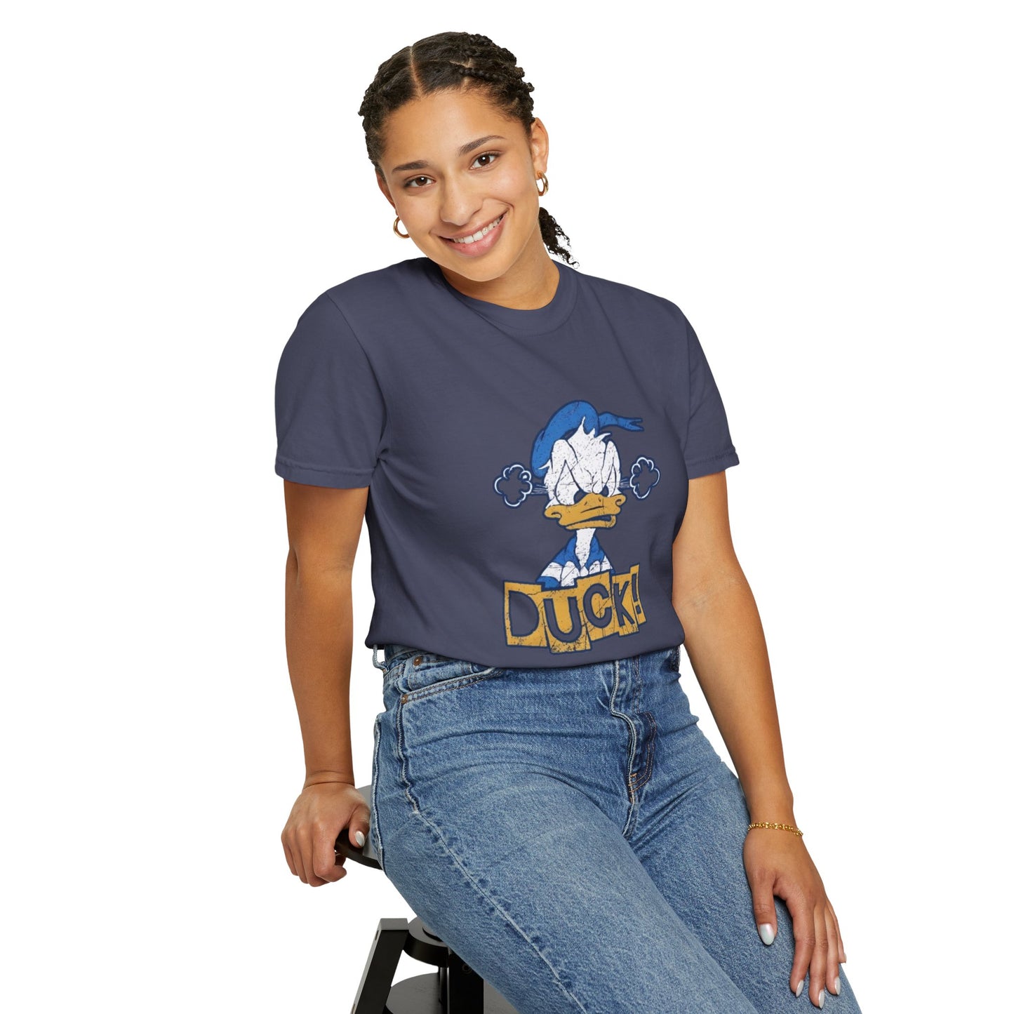 Cartoon Funny Duck Graphic T-Shirt