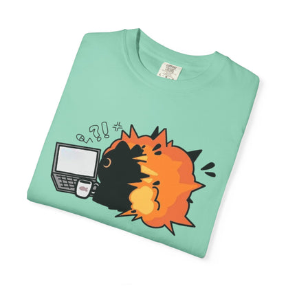 Cartoon Burning Cat Unisex T-Shirt