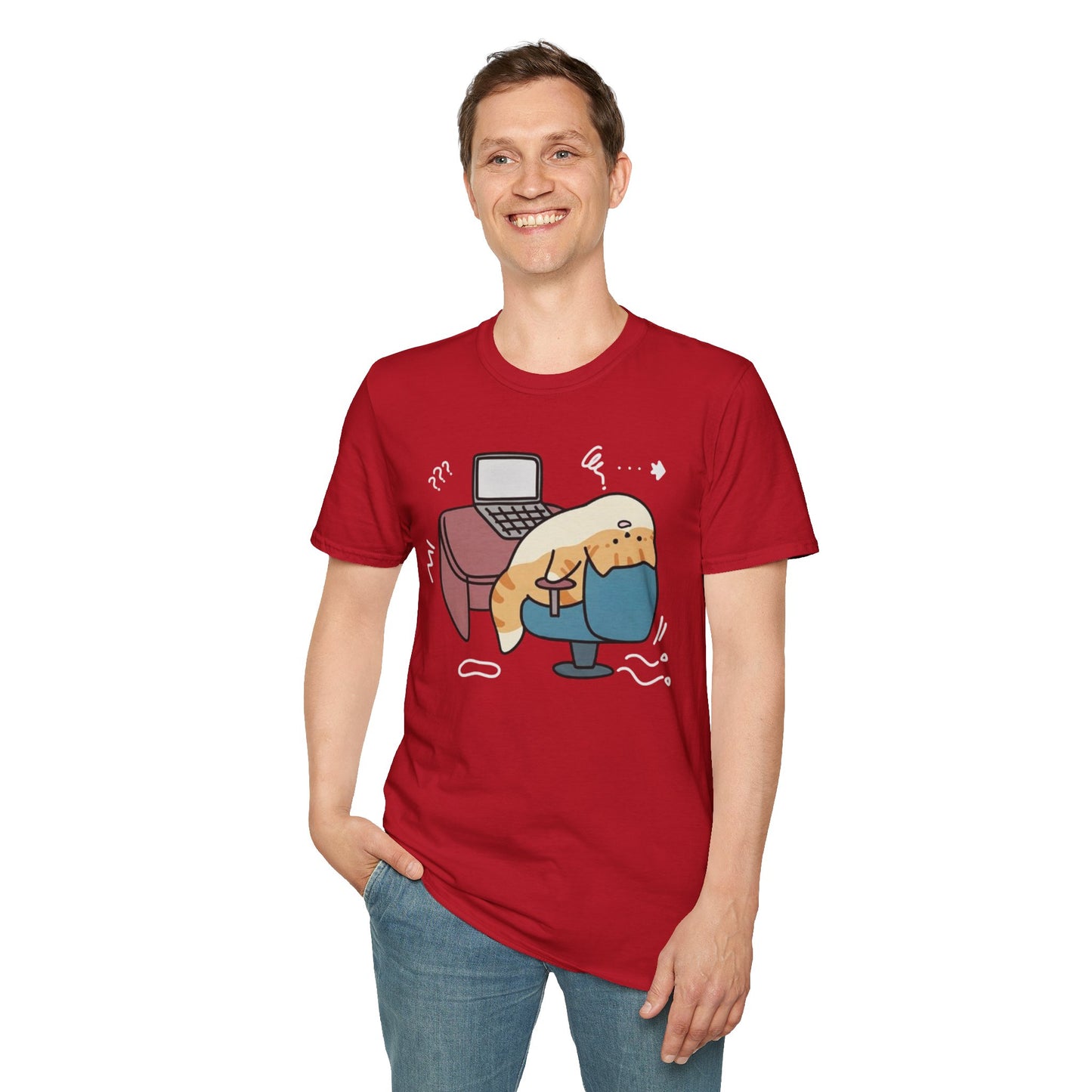 Cartoon Cozy Cat Unisex T-Shirt