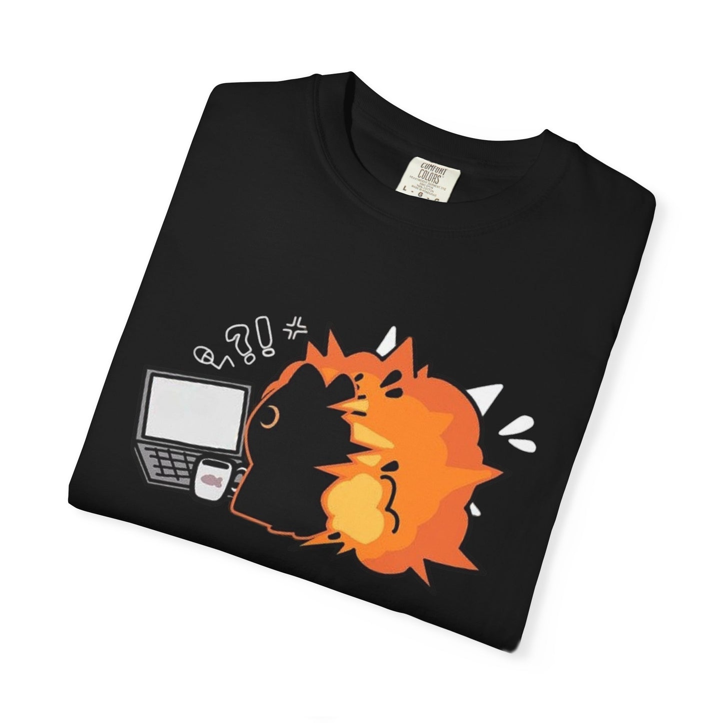 Cartoon Burning Cat Unisex T-Shirt