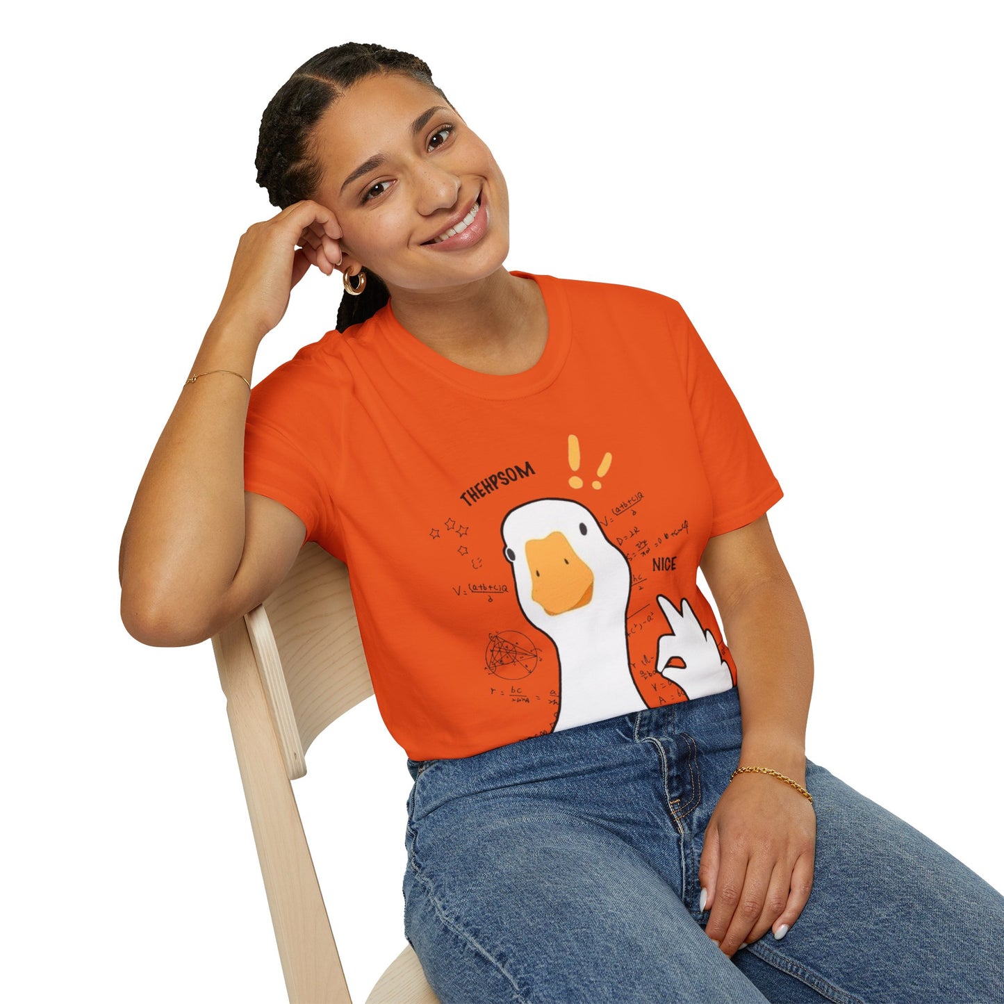 Cartoon Quirky Goose Unisex T-Shirt