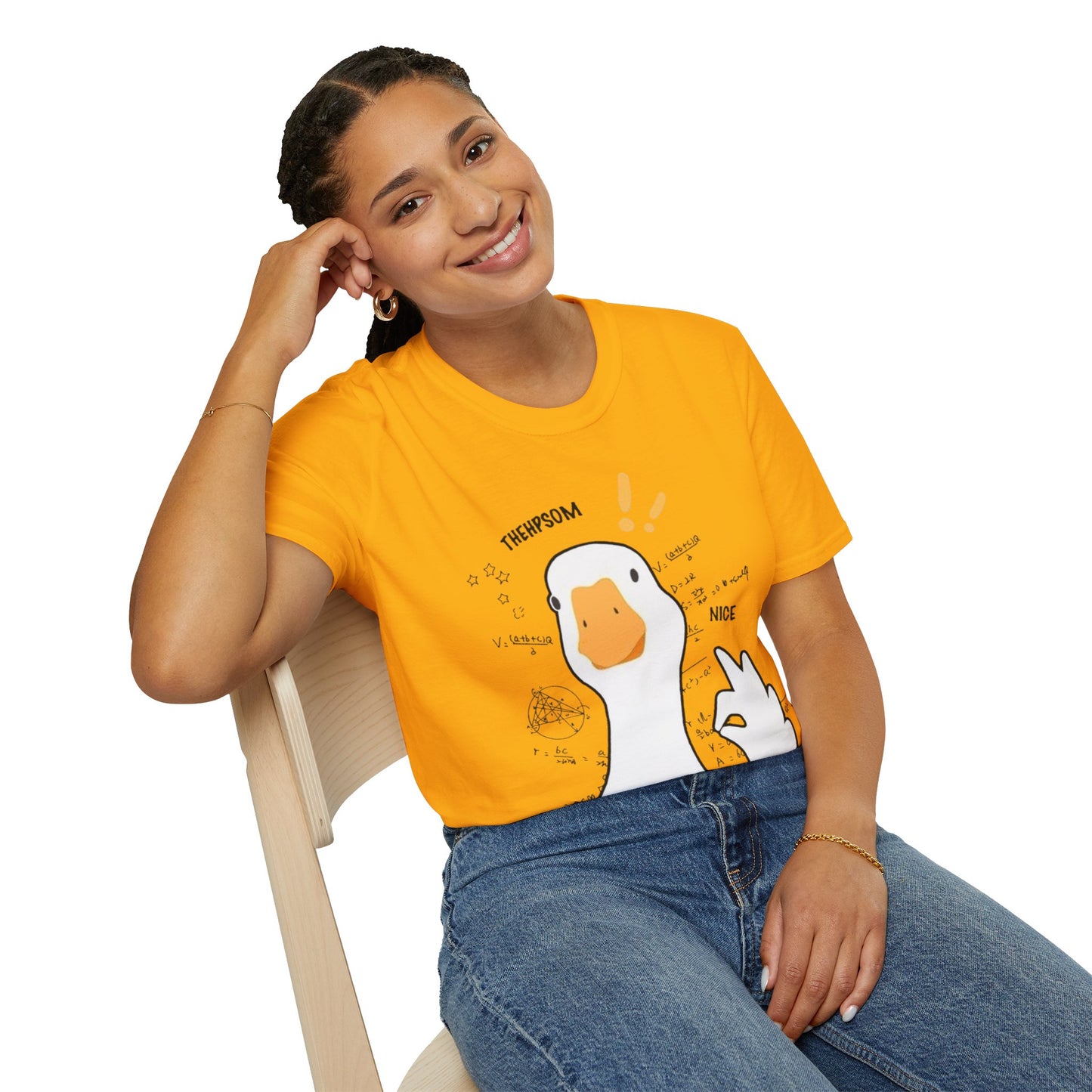 Cartoon Quirky Goose Unisex T-Shirt