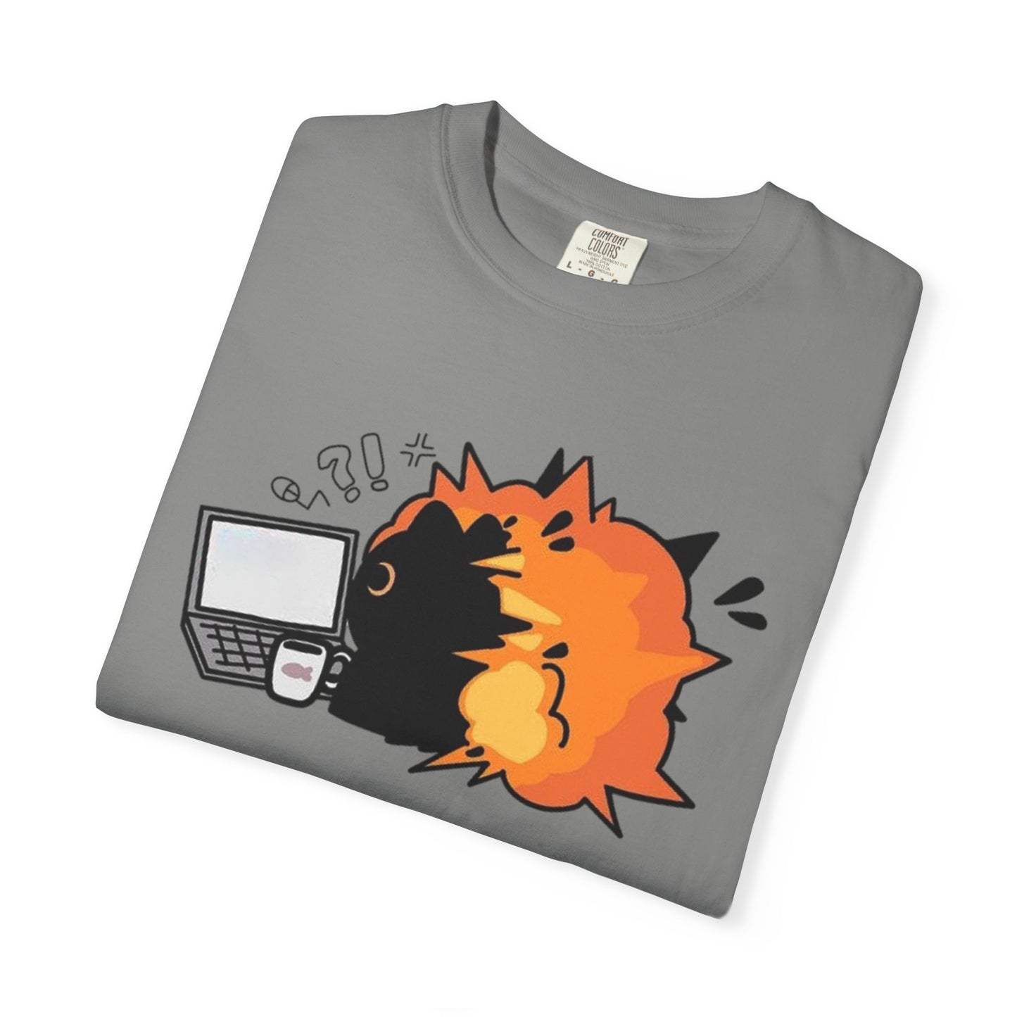 Cartoon Burning Cat Unisex T-Shirt