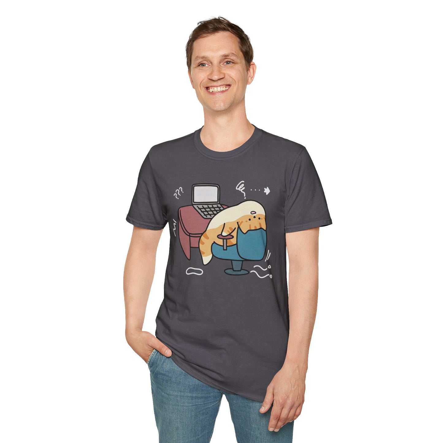 Cartoon Cozy Cat Unisex T-Shirt