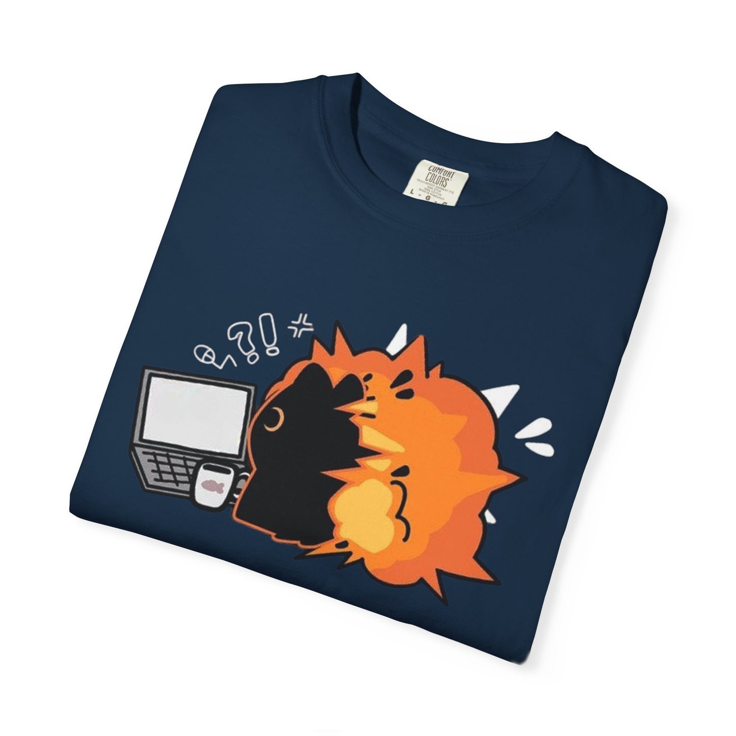 Cartoon Burning Cat Unisex T-Shirt