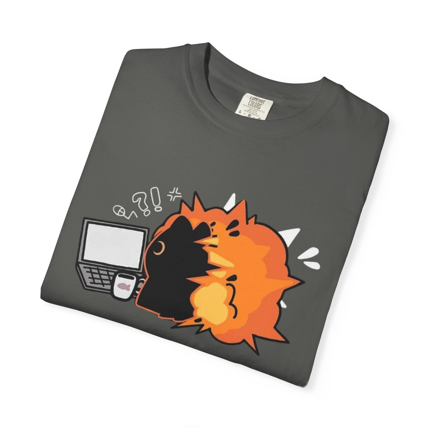 Cartoon Burning Cat Unisex T-Shirt
