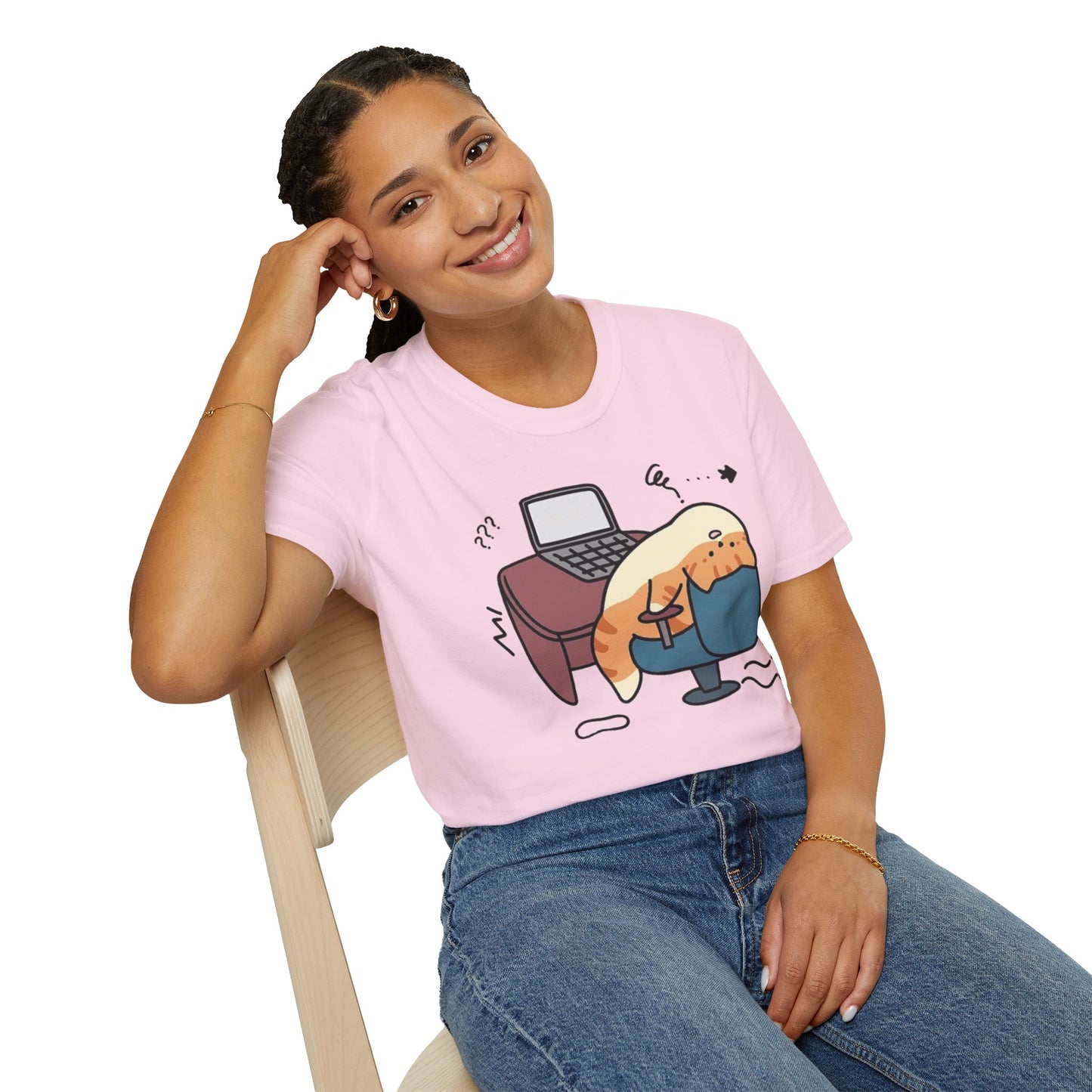 Cartoon Cozy Cat Unisex T-Shirt