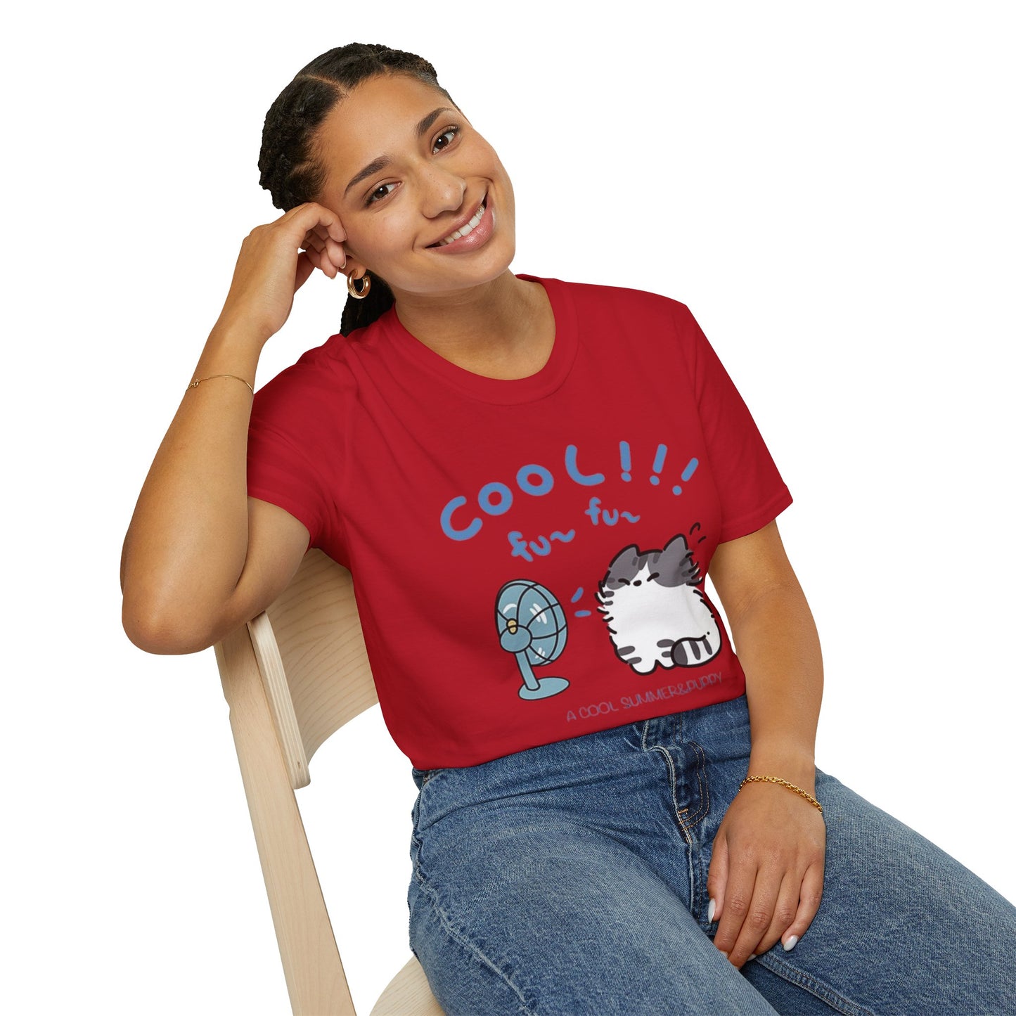 Cartoon Cool Cat Unisex T-Shirt