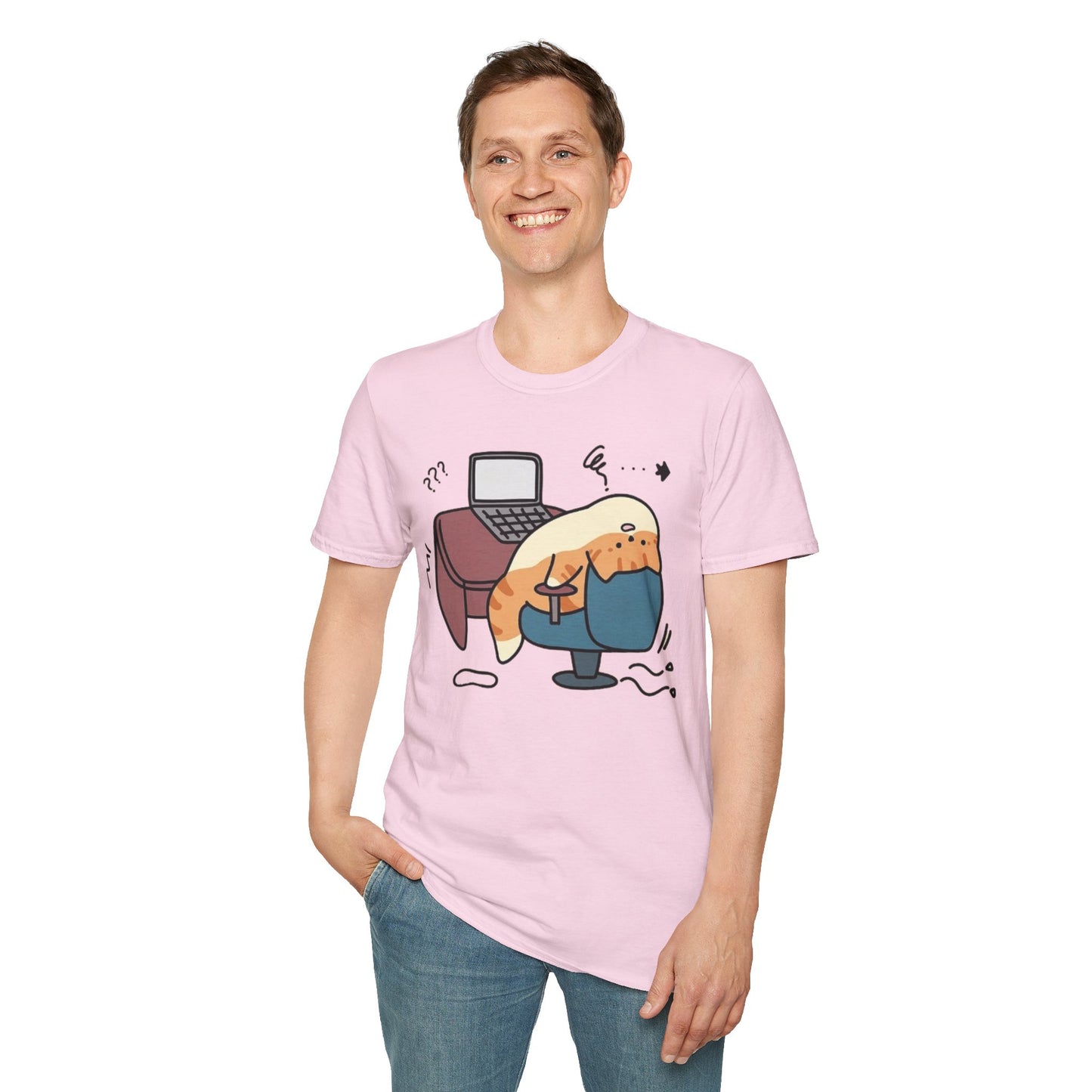Cartoon Cozy Cat Unisex T-Shirt