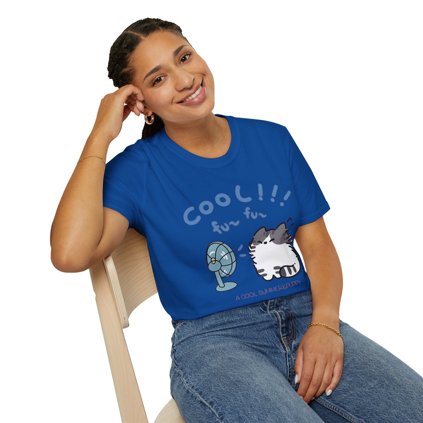 Cartoon Cool Cat Unisex T-Shirt