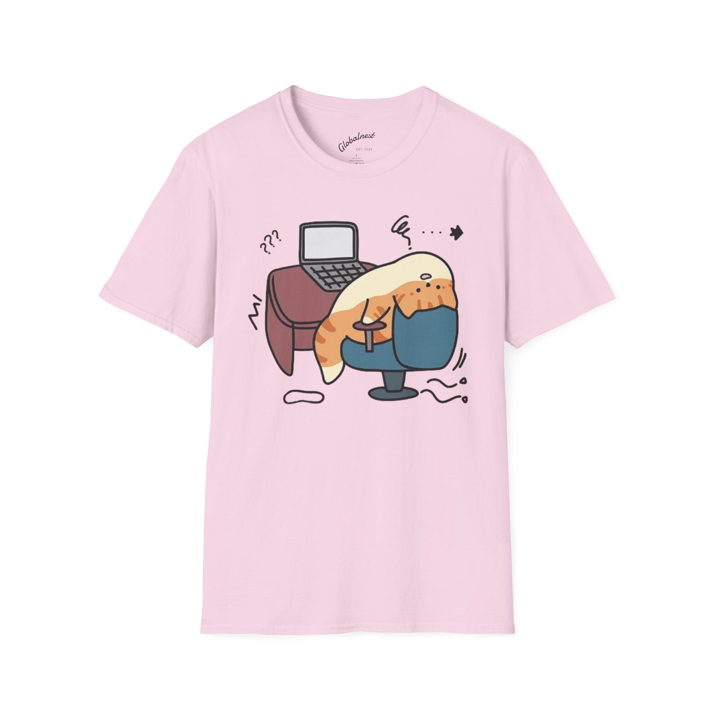 Cartoon Cozy Cat Unisex T-Shirt