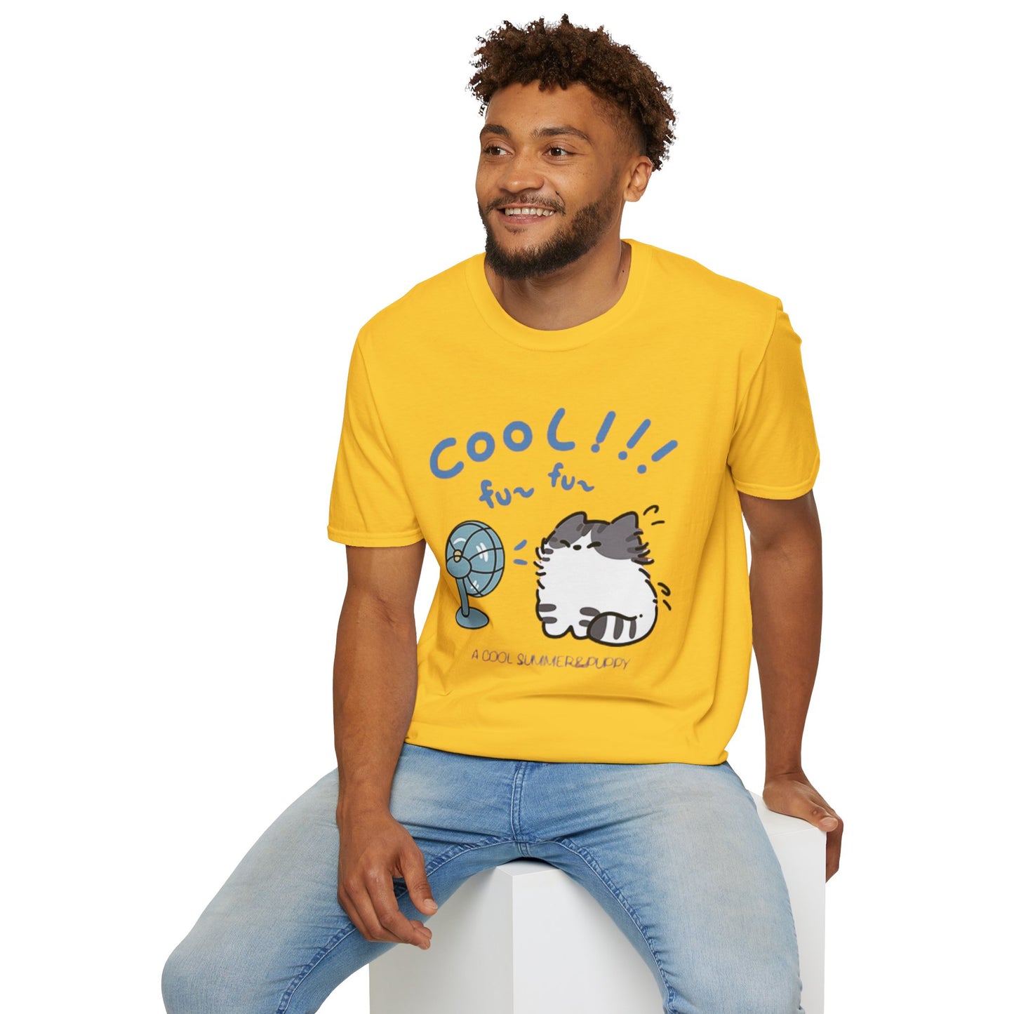 Cartoon Cool Cat Unisex T-Shirt