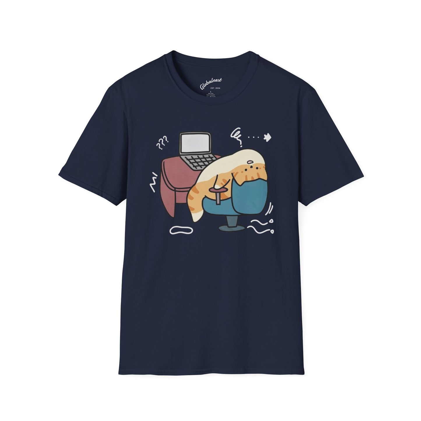 Cartoon Cozy Cat Unisex T-Shirt