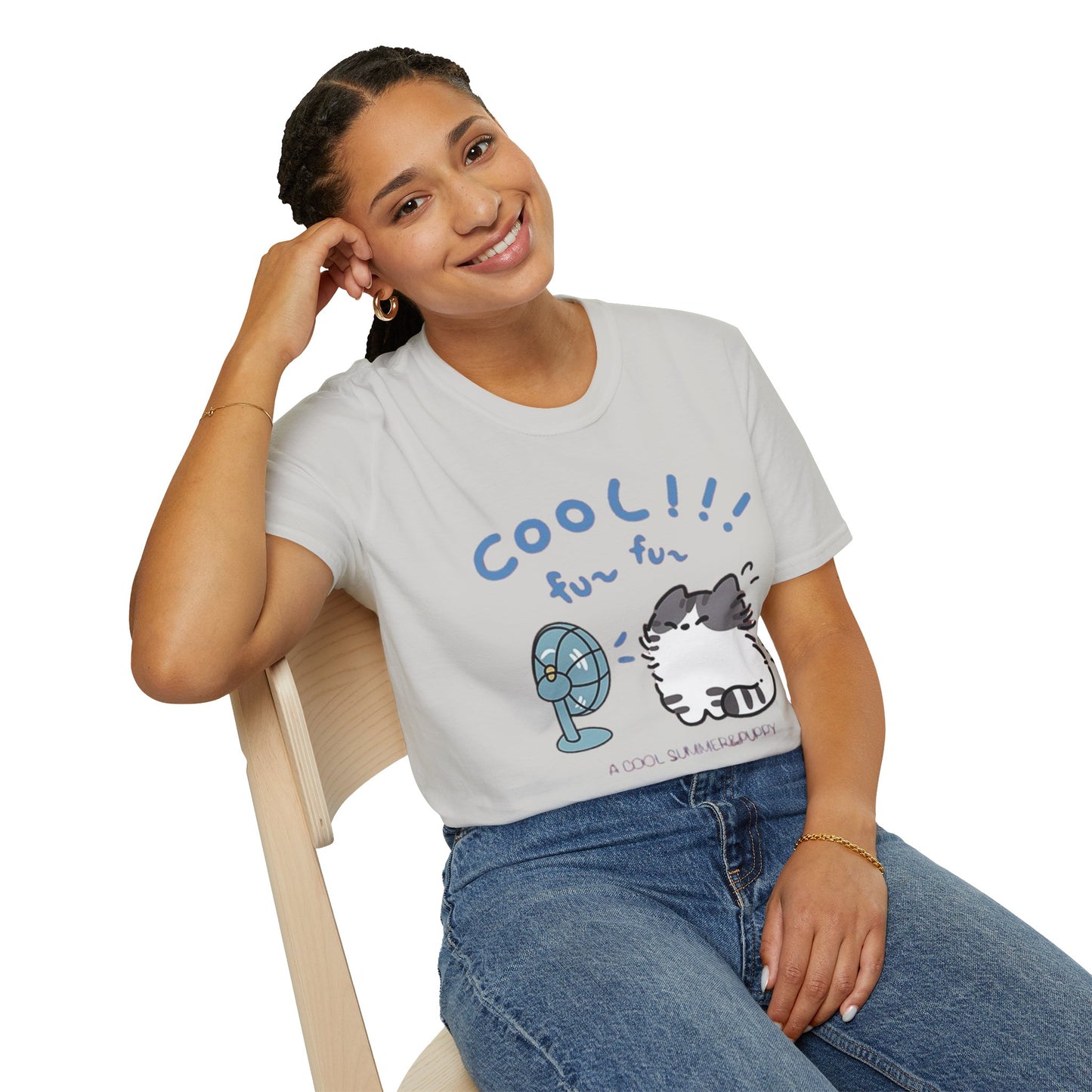 Cartoon Cool Cat Unisex T-Shirt