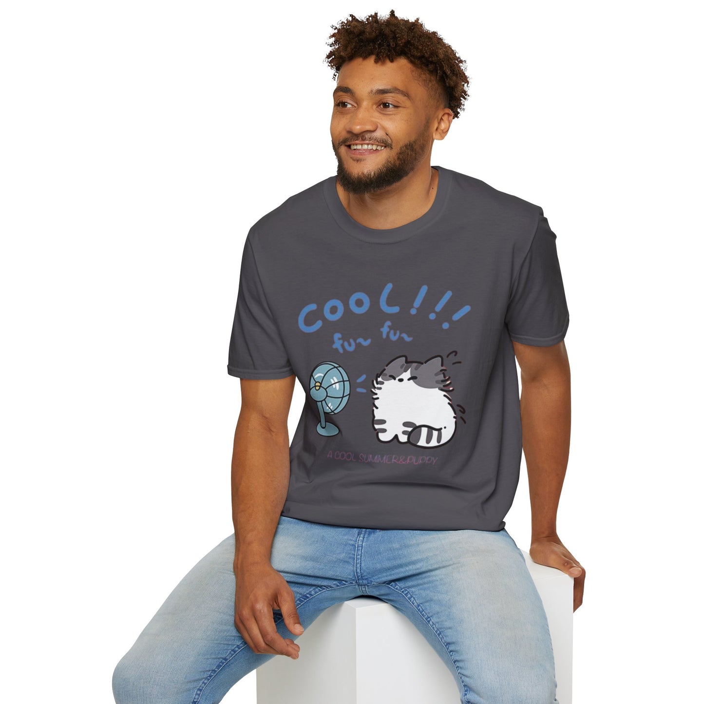 Cartoon Cool Cat Unisex T-Shirt