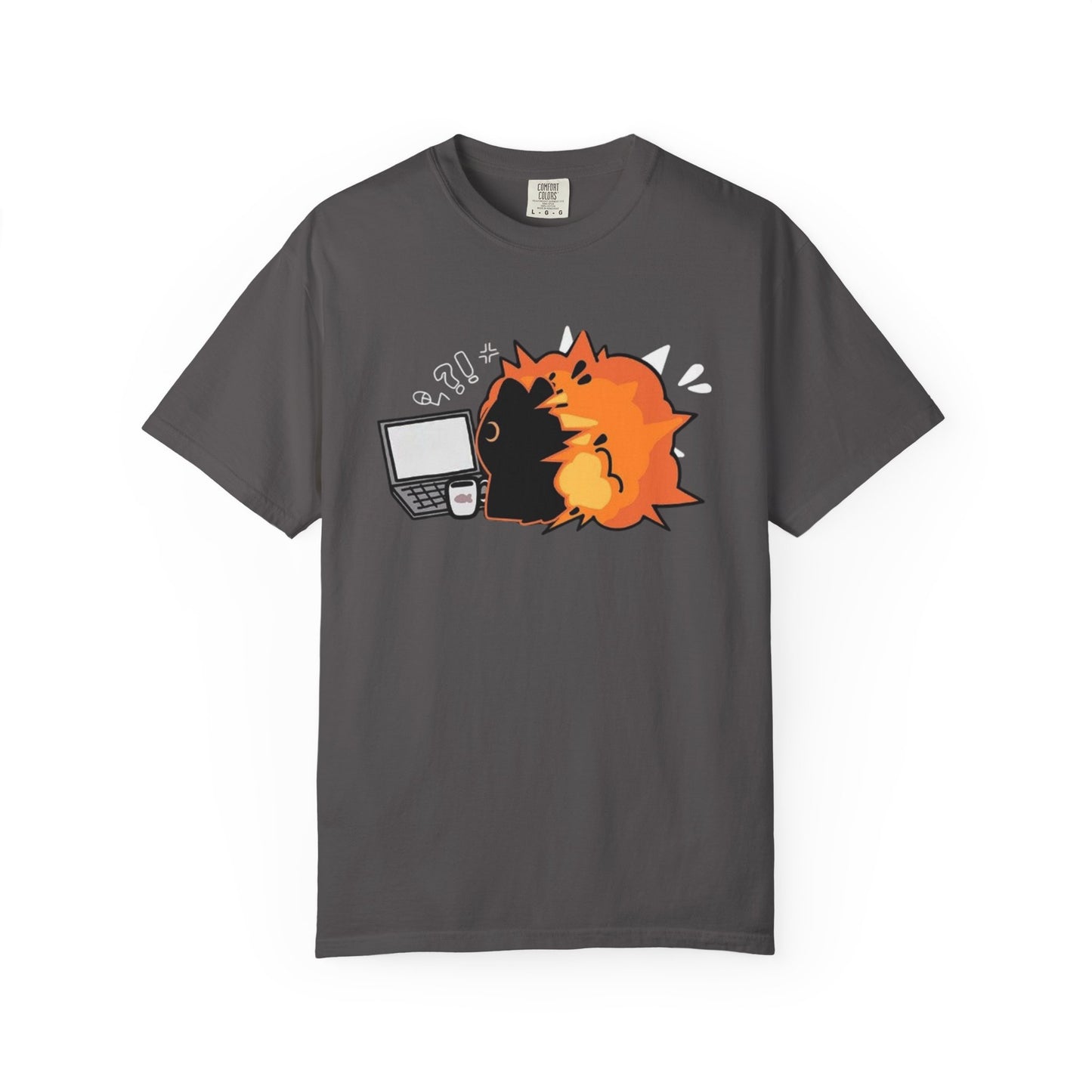Cartoon Burning Cat Unisex T-Shirt