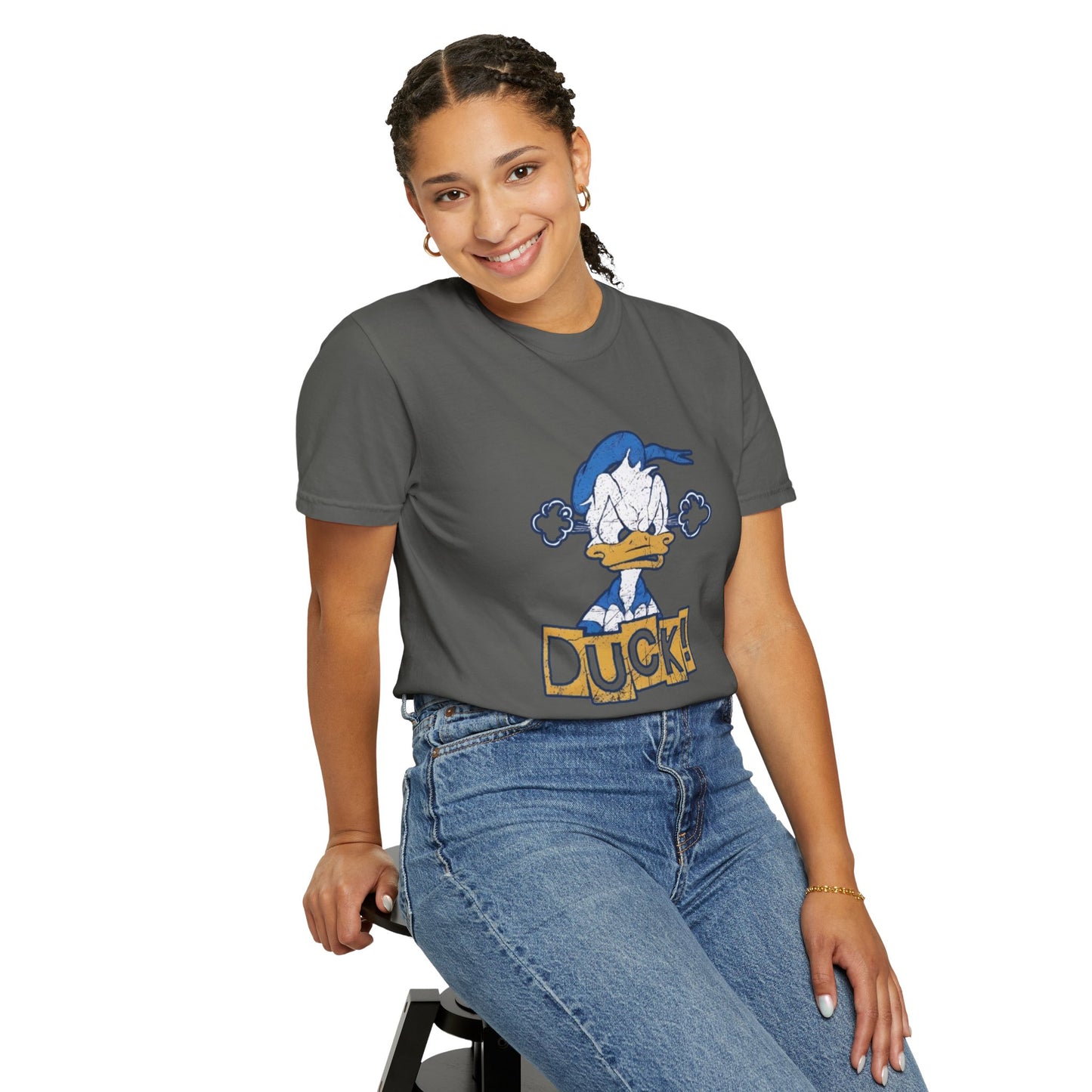 Cartoon Funny Duck Graphic T-Shirt