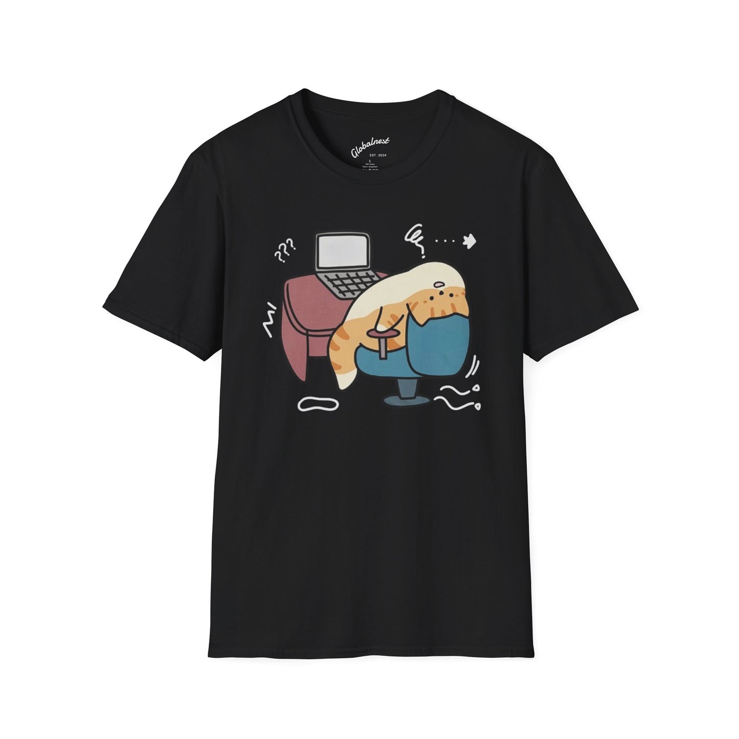 Cartoon Cozy Cat Unisex T-Shirt