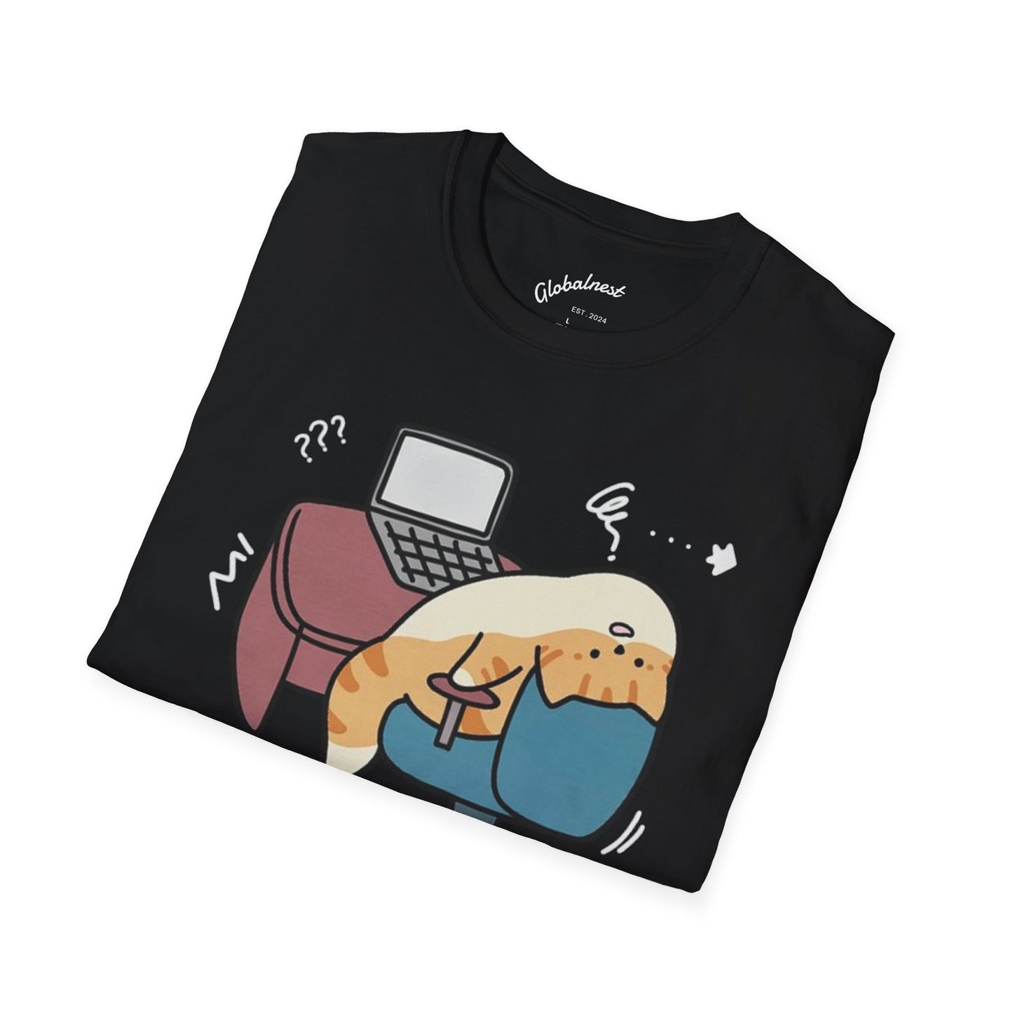 Cartoon Cozy Cat Unisex T-Shirt