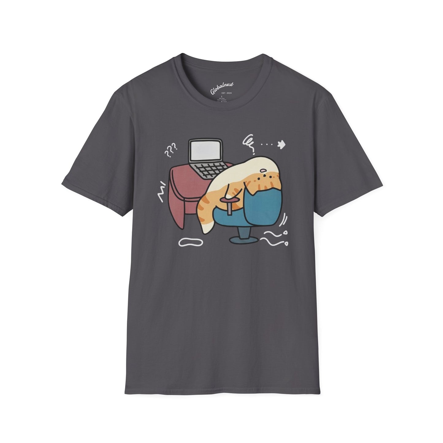 Cartoon Cozy Cat Unisex T-Shirt