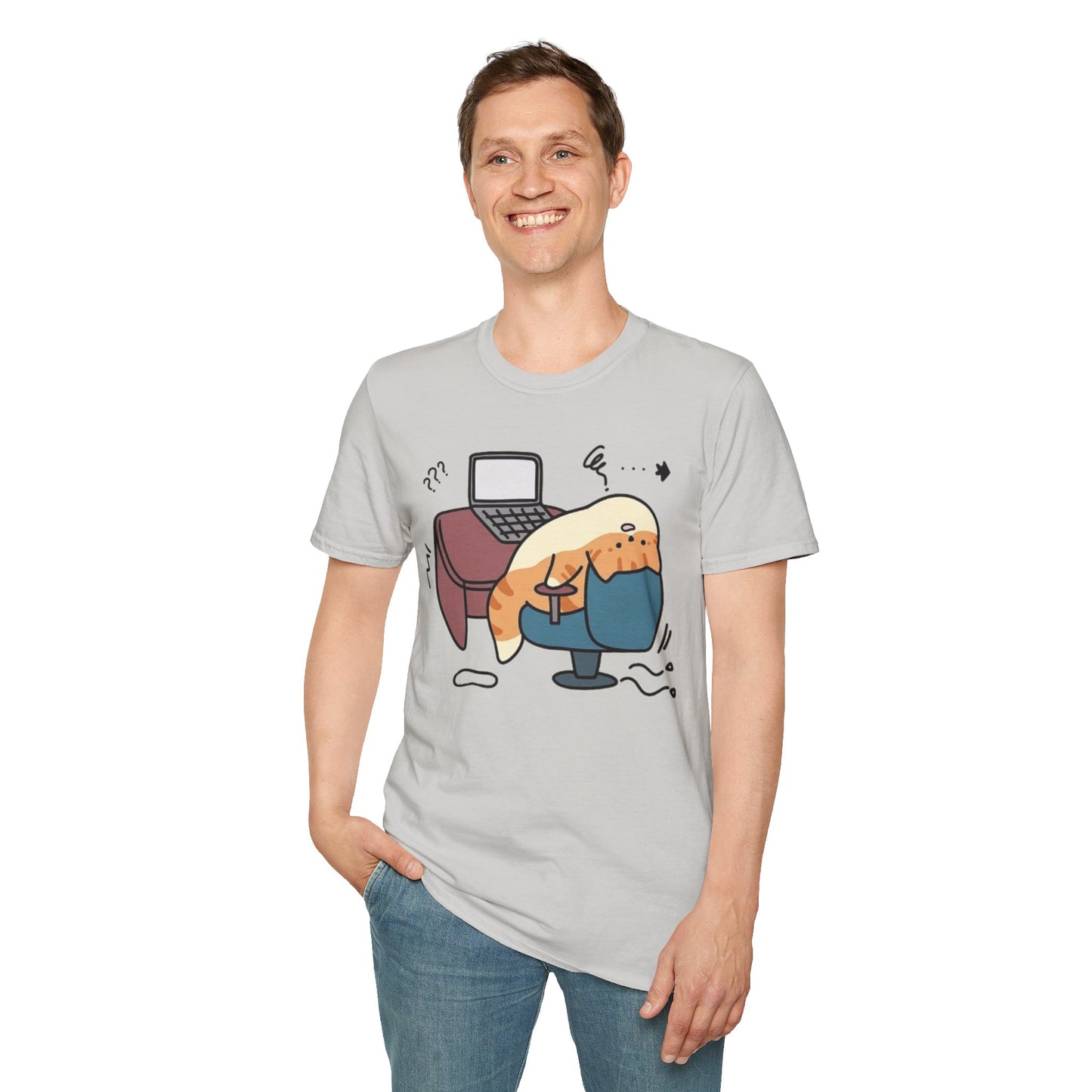 Cartoon Cozy Cat Unisex T-Shirt