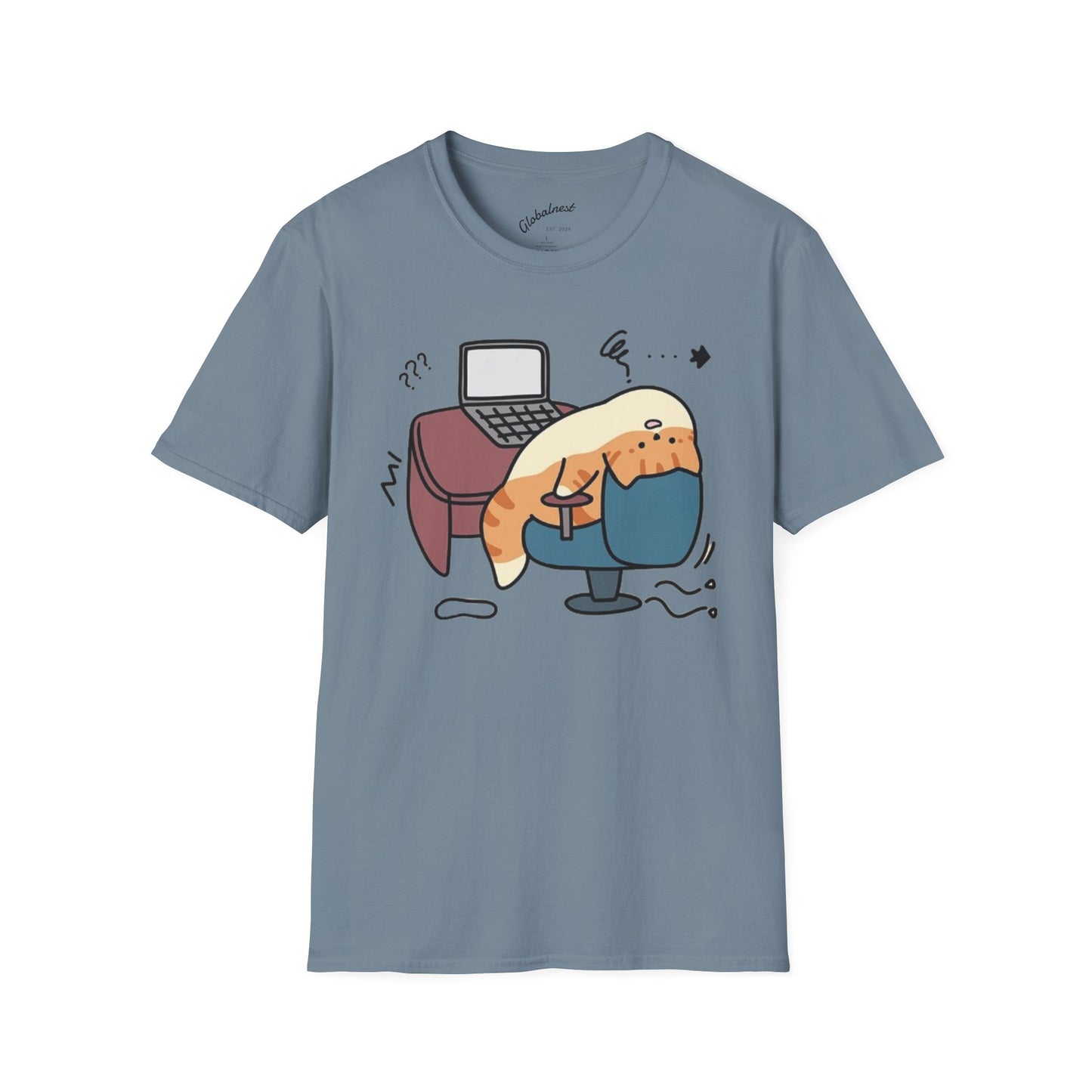 Cartoon Cozy Cat Unisex T-Shirt