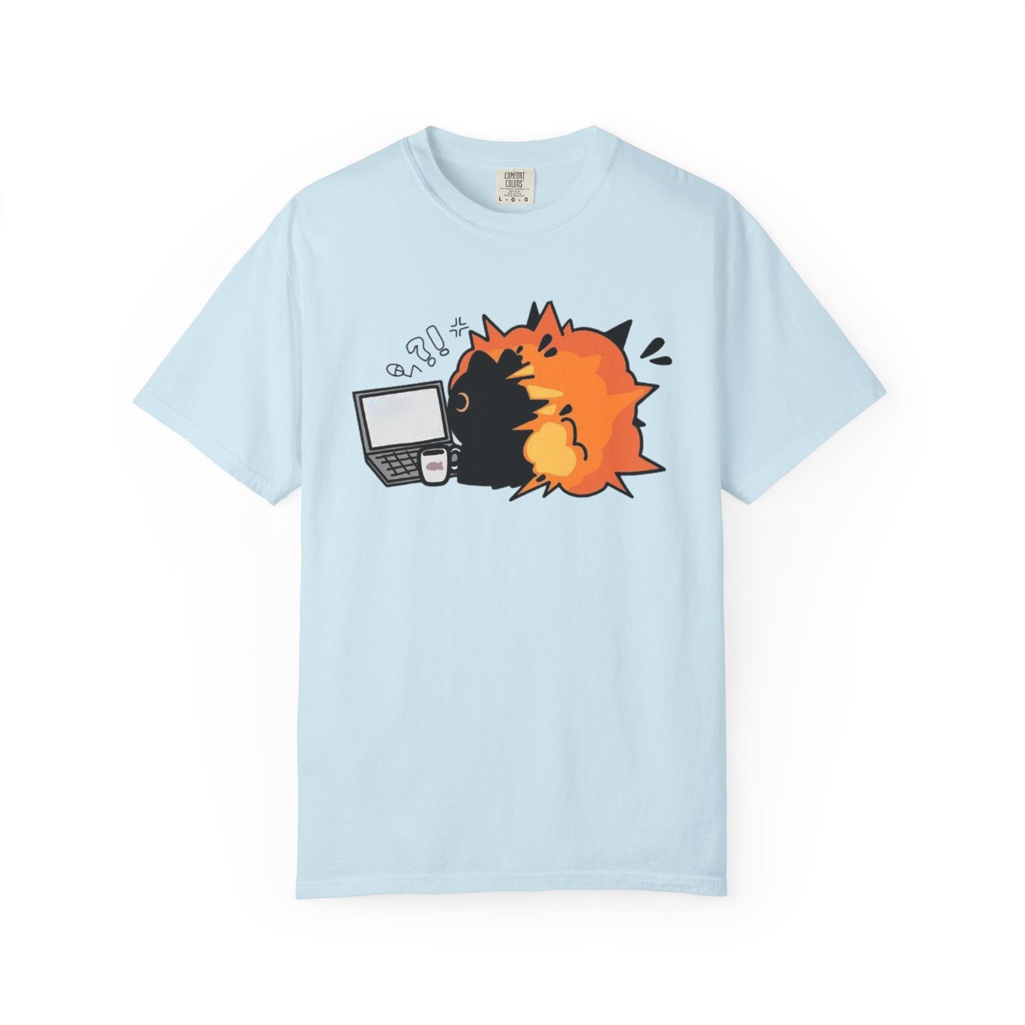 Cartoon Burning Cat Unisex T-Shirt